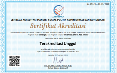 UNEJ Sociology Study Program Achieves Prestigious “Excellent” Accreditation Status