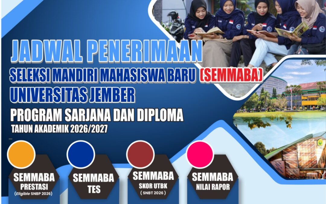 University of Jember Announces 2026/2027 Independent Admission Schedules, Offering Four Flexible Pathways